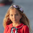 ربطة رأس للبنات مخططة باللون كحلي, 1, hi-res