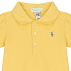 Baby Girls Yellow Logo Polo Dress Set, 1, hi-res
