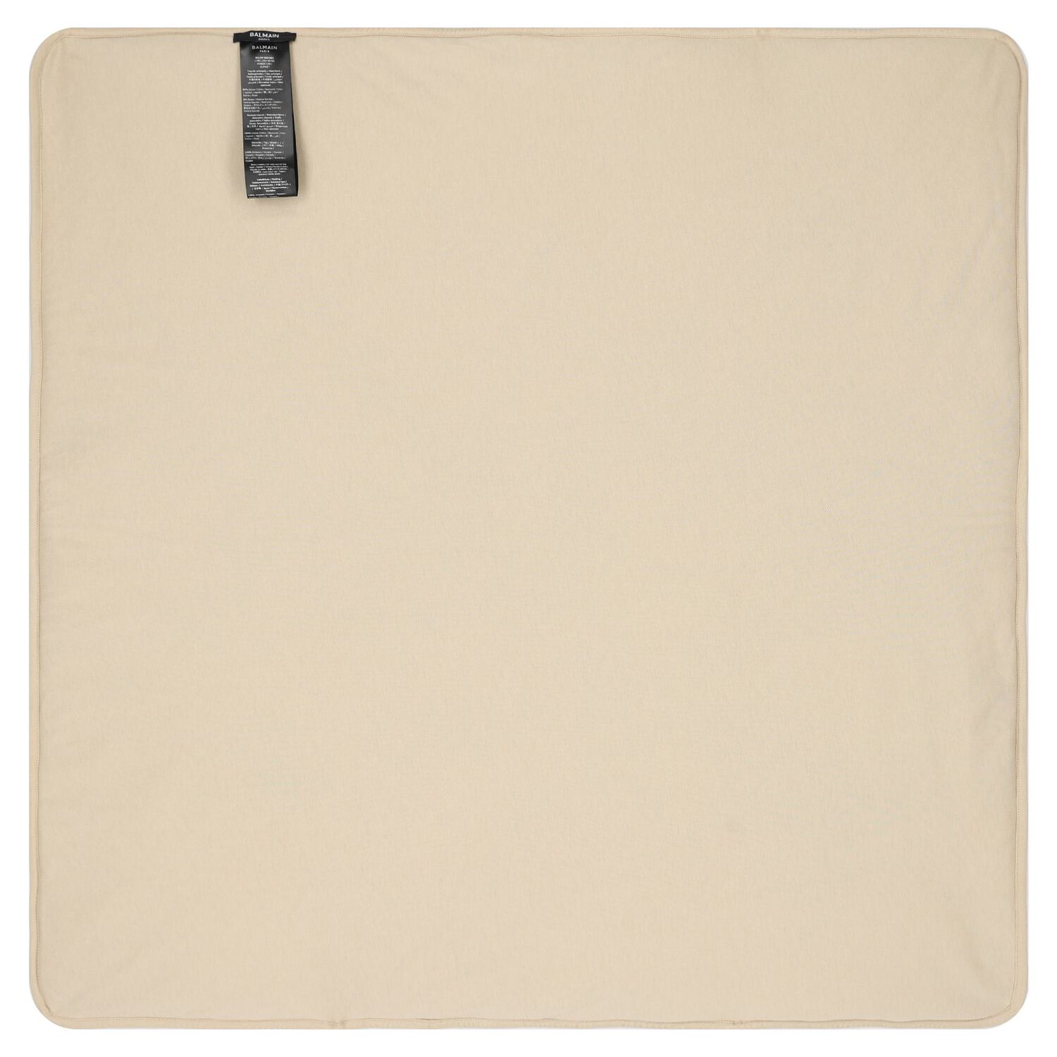 Beige & Black Logo Baby Blanket, 1, hi-res
