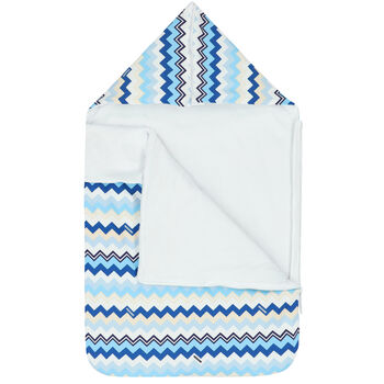 Blue & White Zigzag Baby Nest