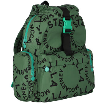 Boys Green Logo Backpack