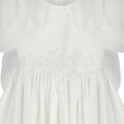 Girls Mirana White 3D Rose Sleeve Tulle Dress, 1, hi-res