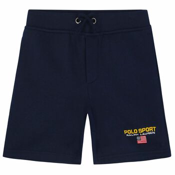 Boys Navy Logo Shorts