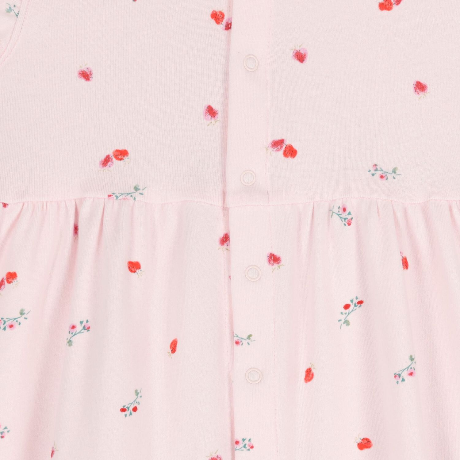 Baby Girls Pink Strawberry Dress Set, 1, hi-res