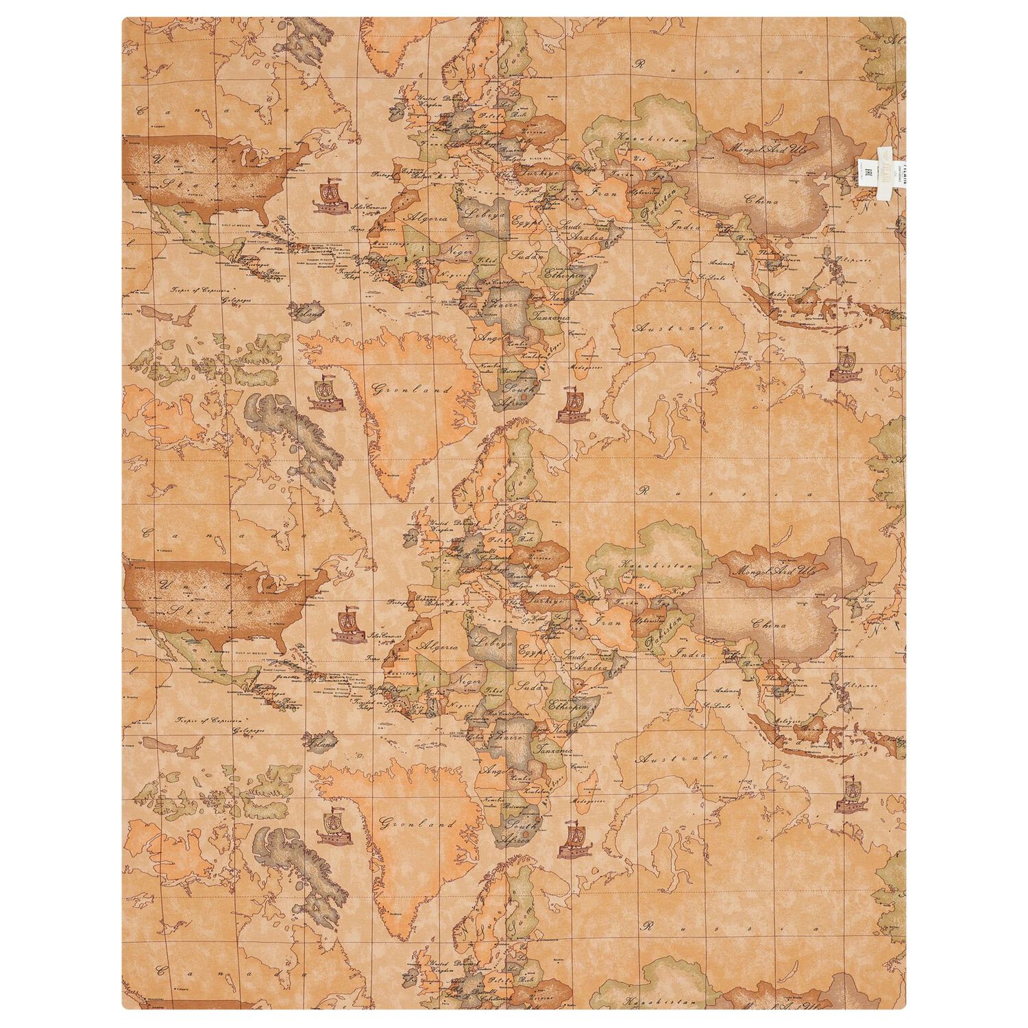  بطانية أولاد بطبعة خريطة باللون  الكحلي والبيج , 1, hi-res