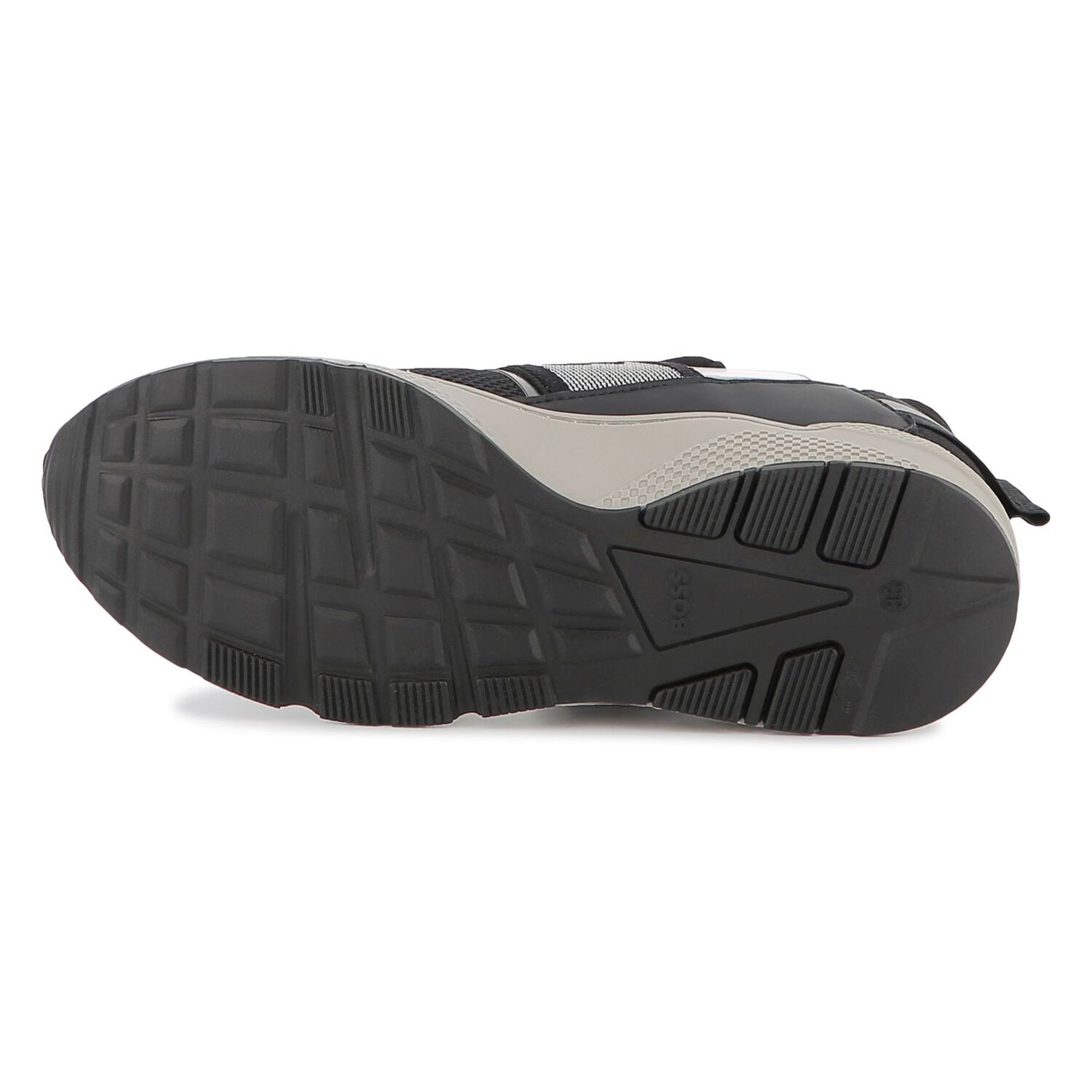 Boys Black Logo Trainers, 1, hi-res image number null