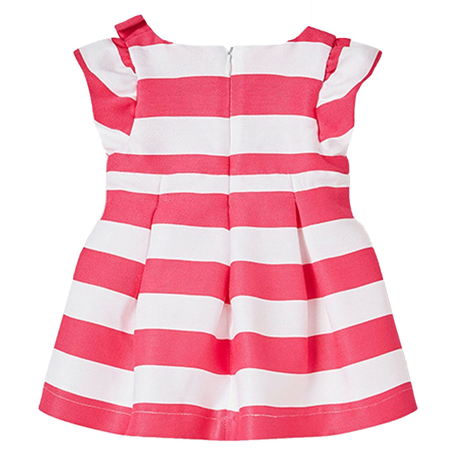 Younger Girls Pink & White Striped Dress, 1, hi-res