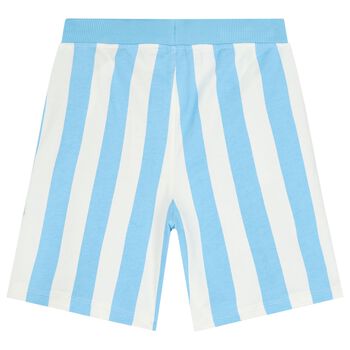 Boys Blue & White Striped Shorts