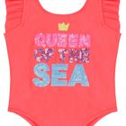 مايوه بنات ترتر باللون المرجاني, 1, hi-res