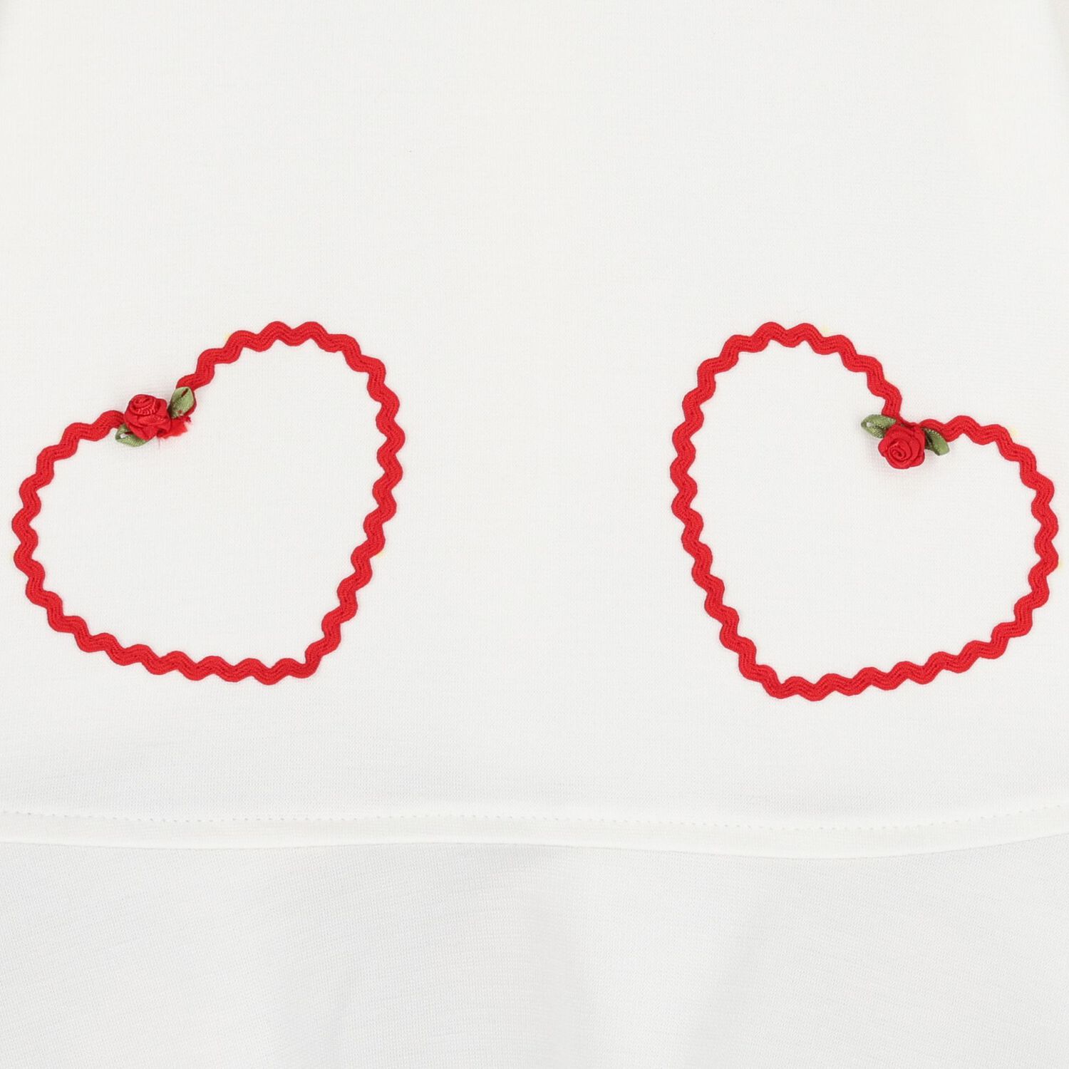 Younger Girls Ivory Heart Dress, 1, hi-res