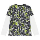 بدلة رياضية رمادية بشعار للأولاد, 4, hi-res