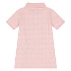 Younger Girls Pink Knitted Polo Dress, 1, hi-res