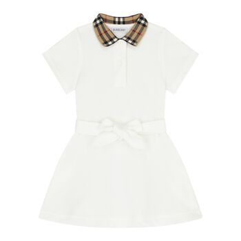 Baby Girls White Polo Dress