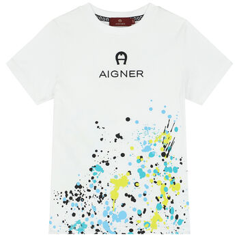 Boys White Logo T-Shirt