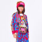 حقيبة بنات مطبعة باللون البيج والازرق, 1, hi-res