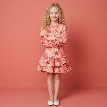 Girls Pink Floral Dress 