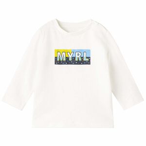 Younger Boys Ivory Logo Long Sleeve Top