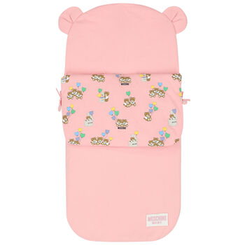 Pink Teddy Bear Logo Baby Nest