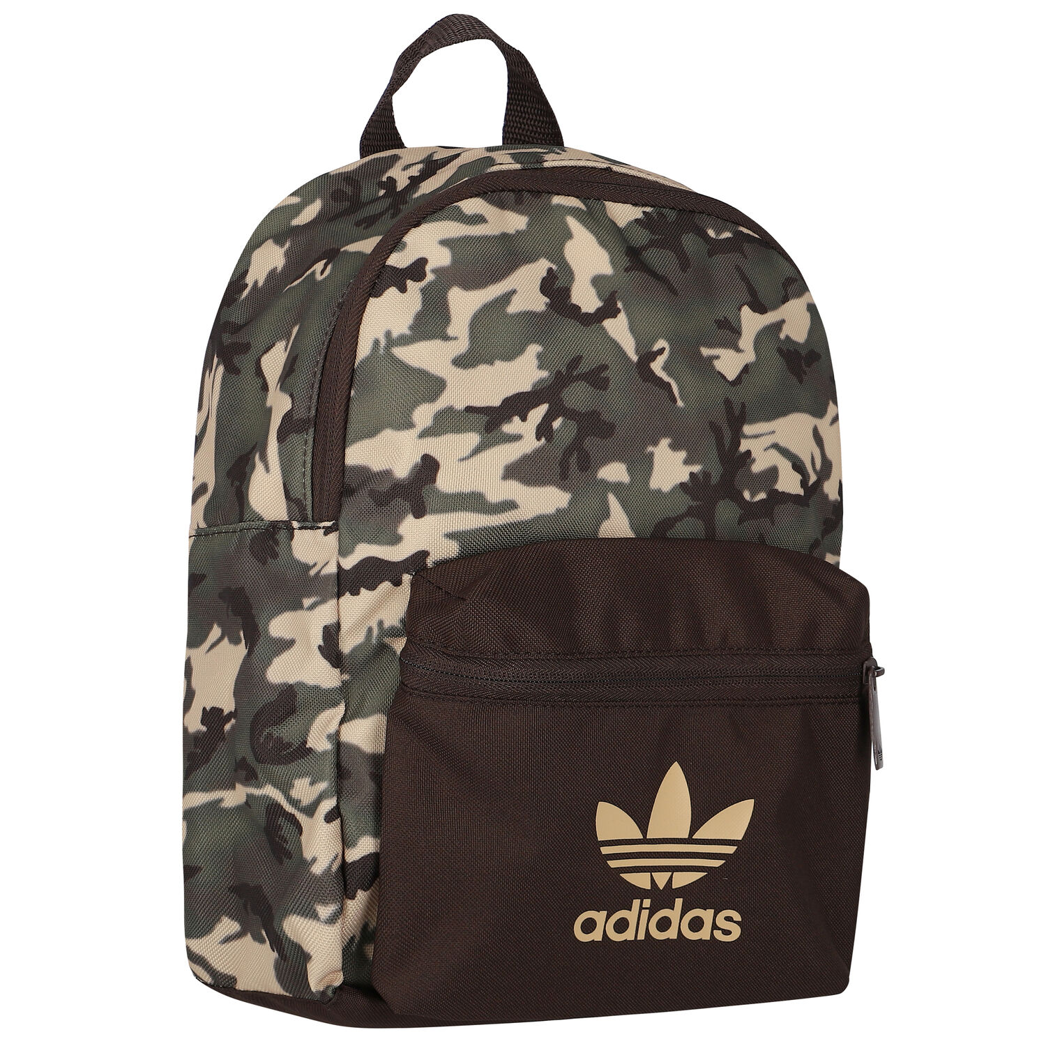 Khaki Green Camouflaged Logo Backpack 31CM, 1, hi-res image number null