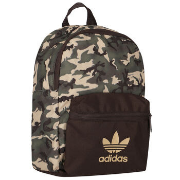 Khaki Green Camouflage Logo Backpack 31CM