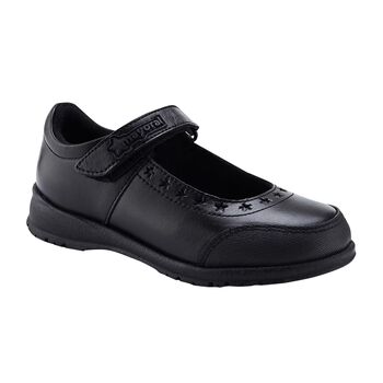 Girls Black Leather Shoes