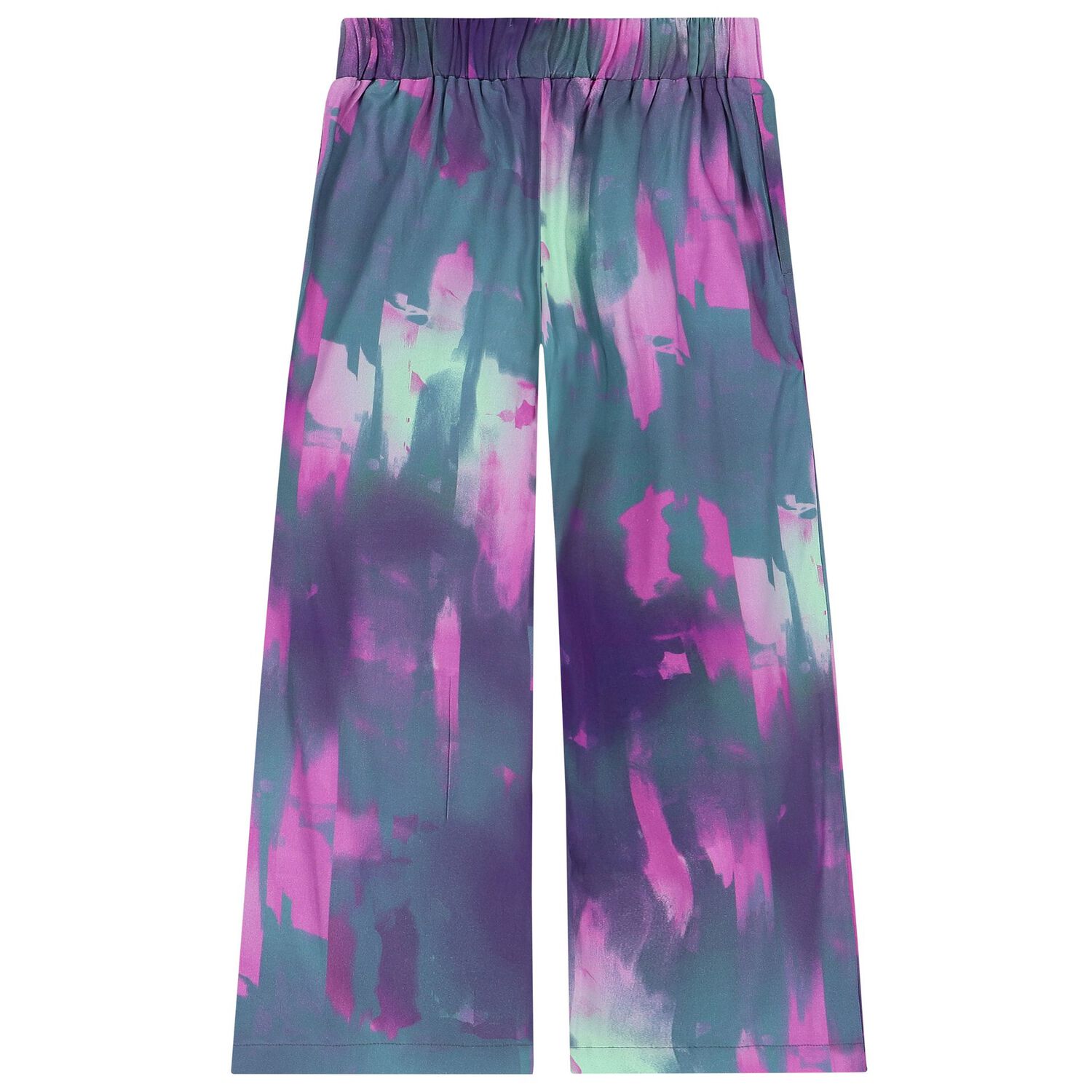 Girls Purple & Blue Logo Trousers, 1, hi-res image number null