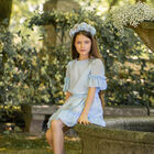 Girls Blue Floral Headband, 2, hi-res