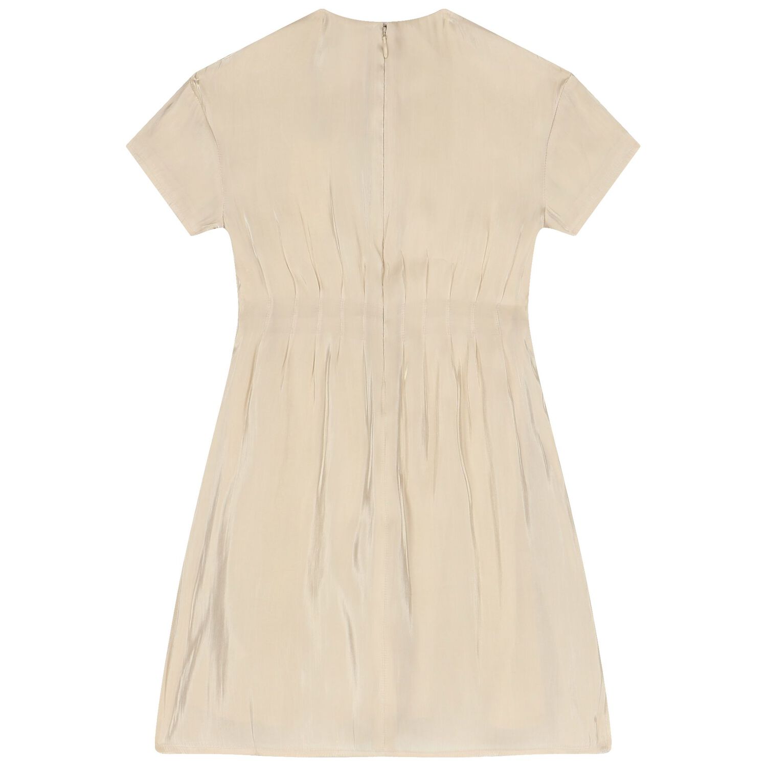 Girls Gold Logo Satin Dress, 1, hi-res