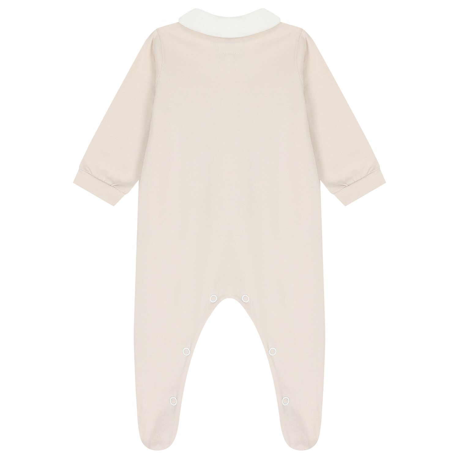 ملابس أطفال مطرزة على شكل دب تيدي باللون البيج, 1, hi-res