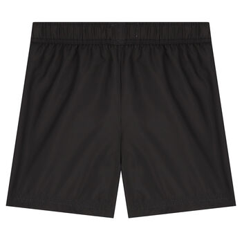 Boys Black Teddy Bear Logo Swim Shorts