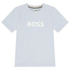 Boys Mini Me Blue Logo T-Shirt, 8, hi-res