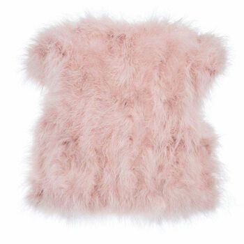 Girls Blush Pink Marabou Feather Bolero