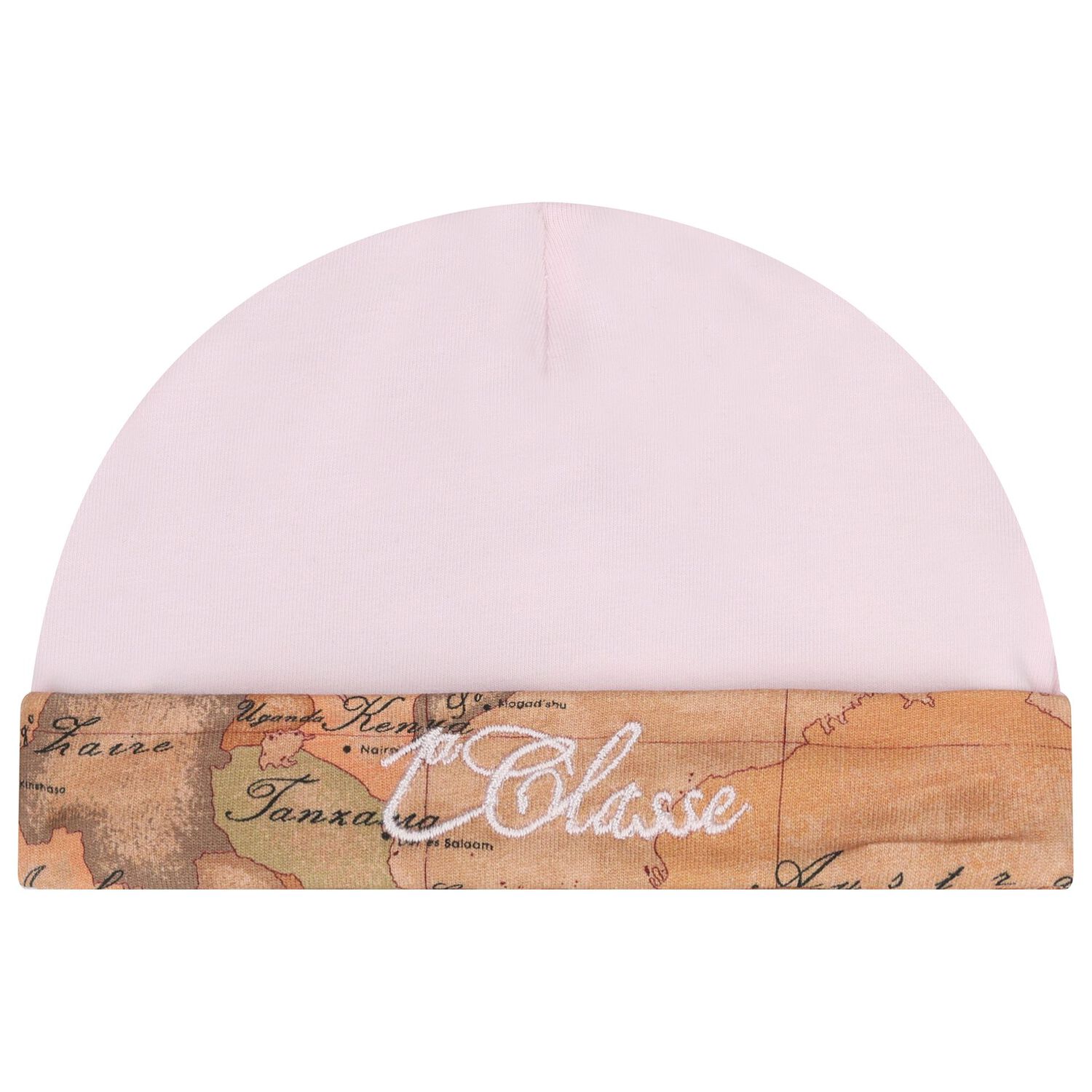 Baby Girls Beige & Pink Geo Map Babygrow Gift Set, 2, hi-res