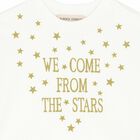 Girls White & Gold Crop Top, 1, hi-res