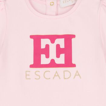 Younger Girls Pink Logo Dress