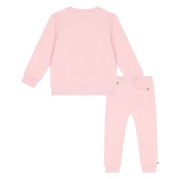 Baby Girls Pink Logo Tracksuit, 3 Baby Girls Pink Logo Tracksuit