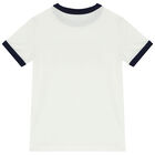 Boys White Logo T-Shirt, 3, hi-res