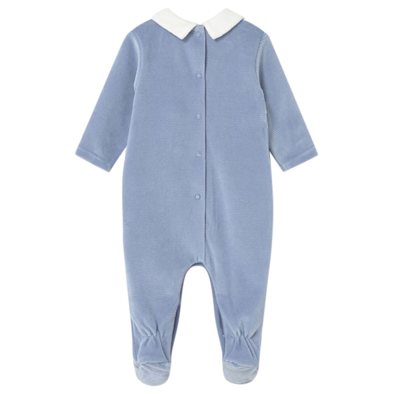 Baby Boys Blue & White Babygrow, 1, hi-res