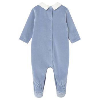 Baby Boys Blue & White Babygrow