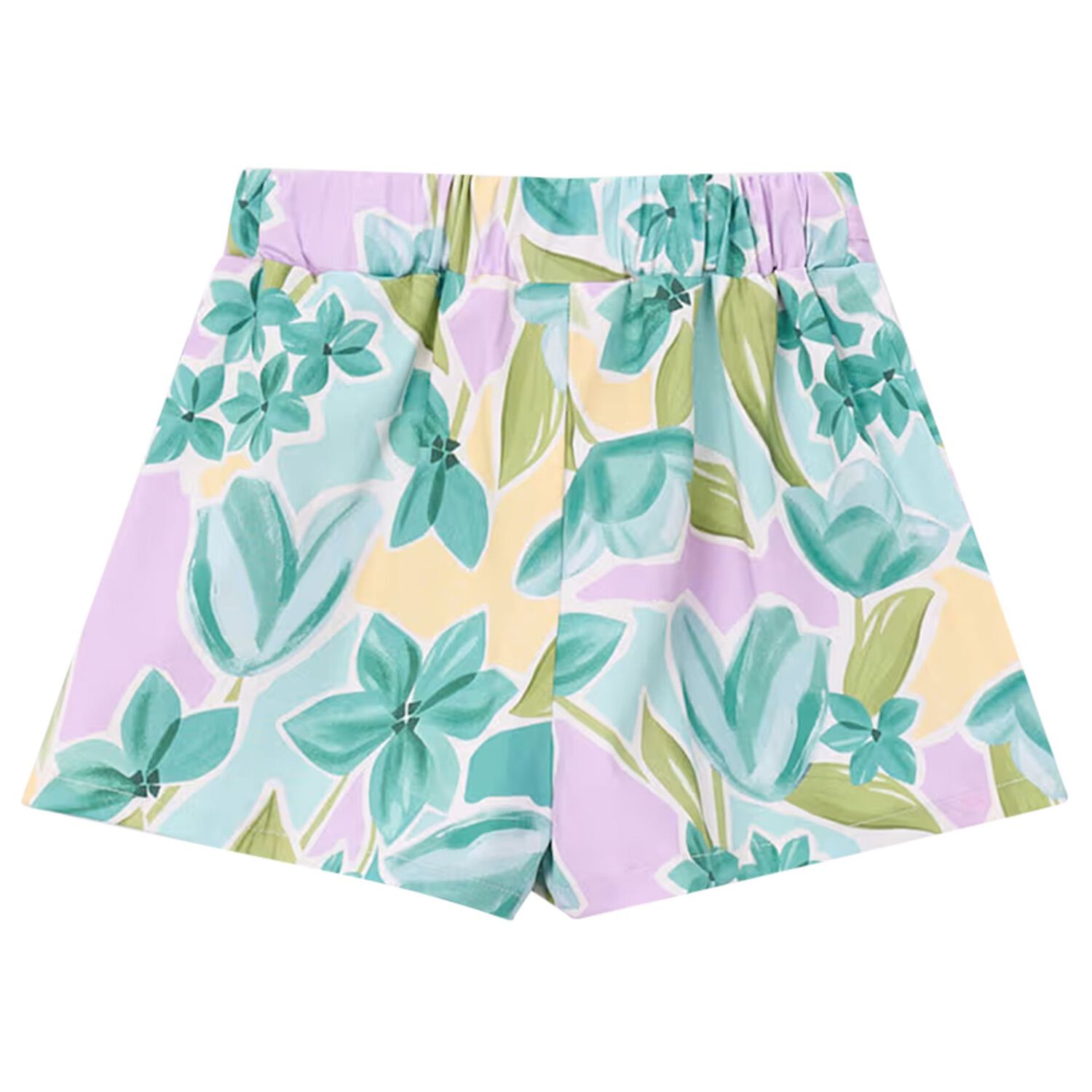 Girls Multi-Coloured Floral Shorts, 3, hi-res