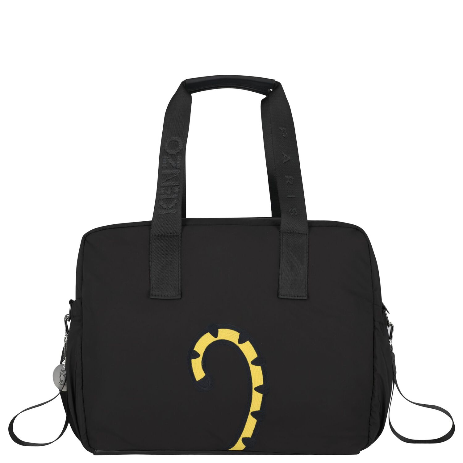 Black Logo Baby Changing Bag , 1, hi-res