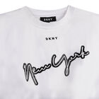 تيشيرت بالشعار باللون الوردي للبنات, 3, hi-res