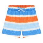 شورتات مخططة باللونين البرتقالي والأزرق للأولاد الصغار, 1, hi-res