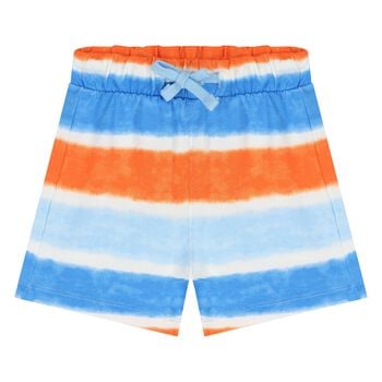 Younger Boys Orange & Blue Striped Shorts