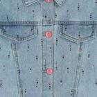 Girls Blue Denim Rhinestones Jacket, 1, hi-res