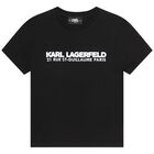 تيشيرت أولاد بالشعار باللون الاسود, 1, hi-res