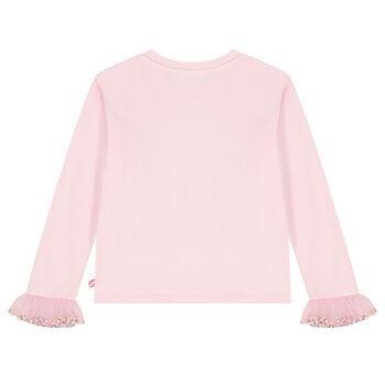 Girls Pink Heart Long Sleeve Top