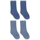 Baby Boys Blue Knitted Socks, 1, hi-res