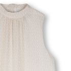 فستان بنات بدون اكمام بالشعارباللون البيج , 1, hi-res