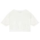 Girls White Sequin Sweatshirt, 1, hi-res